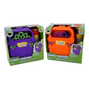 Kids Stuff 2 Pack Bubble Machine Purple Orange Solution Included New